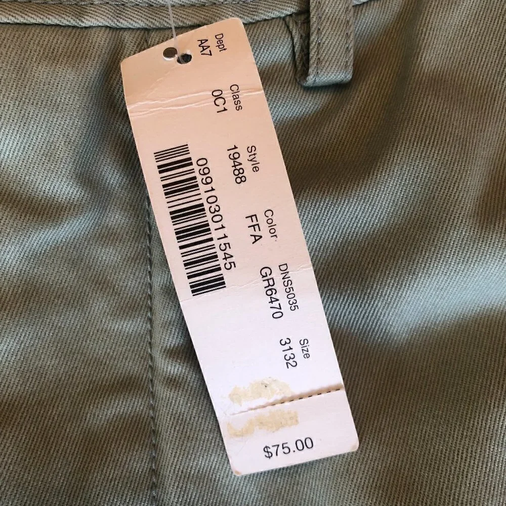 NWT J. Crew Mint Urban Slim Fit Chinos